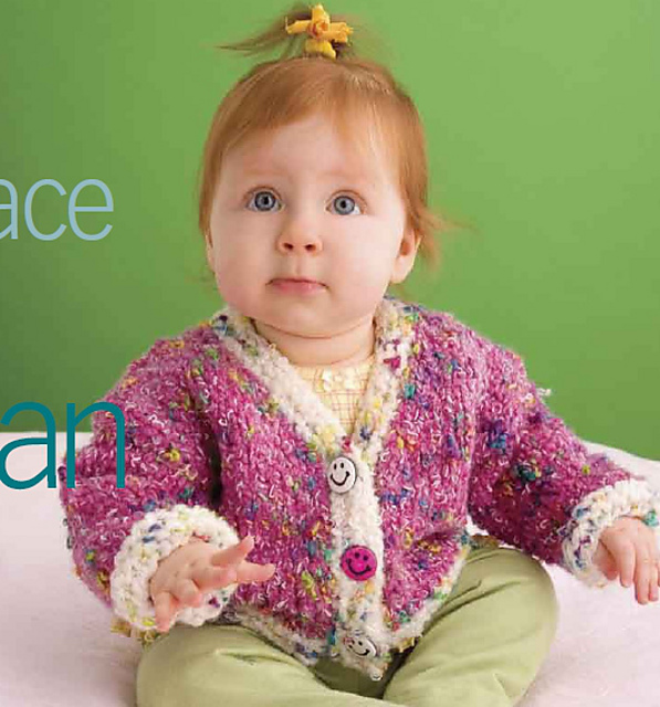 Smiley Face Baby Cardigan