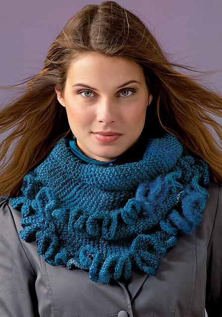 Raffer Pattern Ravelry: Ruffled Warmer pattern by Red Heart Design Team