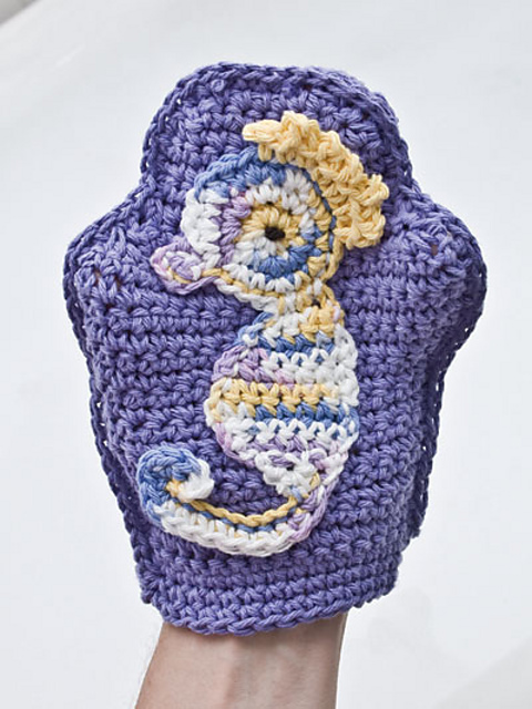 Sea Horse Bath Mitts