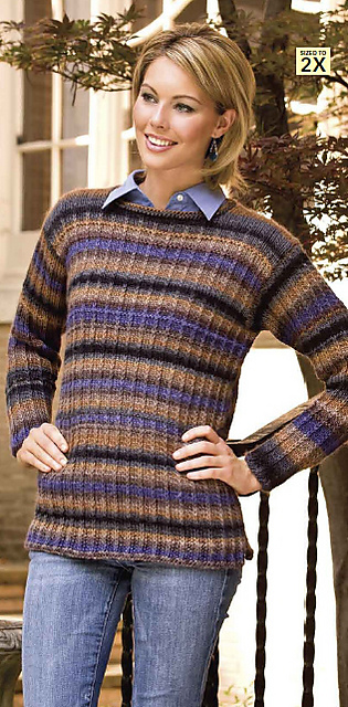 Garter Grid Pullover