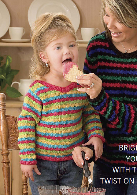 Stripes for Mom & Me: Child's Sweater