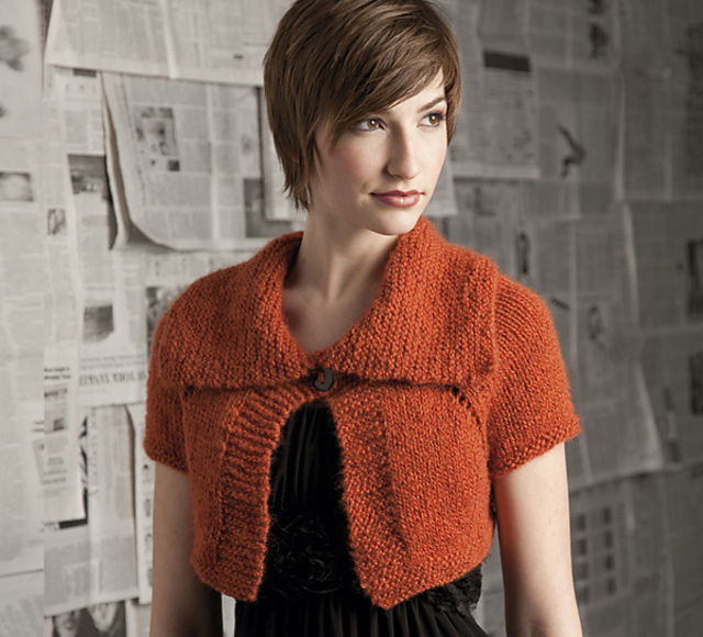 Top-Down Shrug with Collar