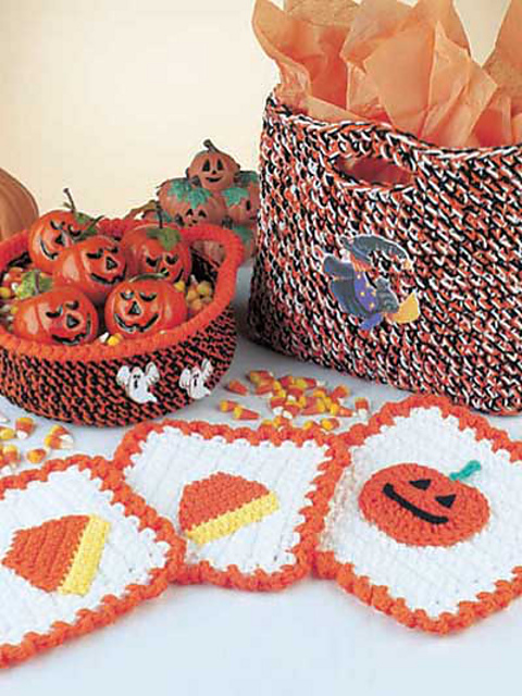 Halloween Set: Hot Pad & Potholders