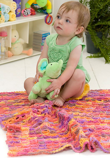 Broomstick Lace Baby Blanket