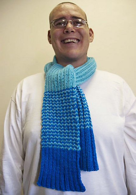 Special Olympics Rib Knit Scarf with Stripes