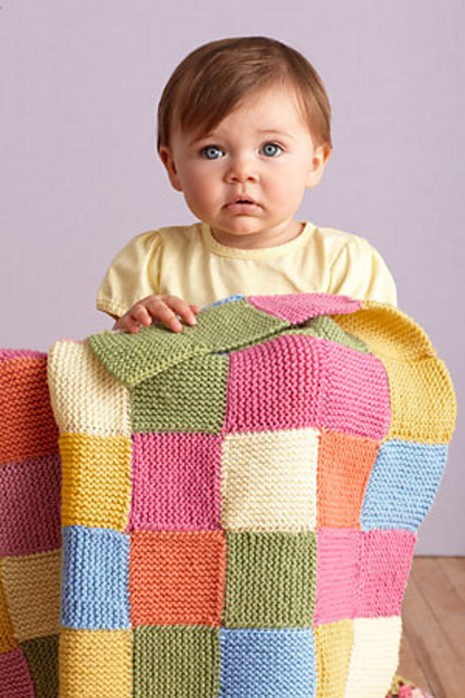 Bright Garter Patches Throw