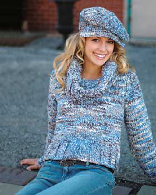 Denim Pullover and Cap: Pullover