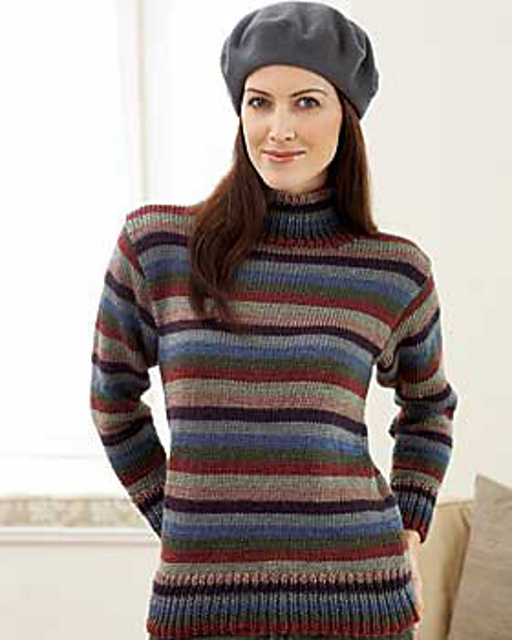 Striped Turtleneck Sweater