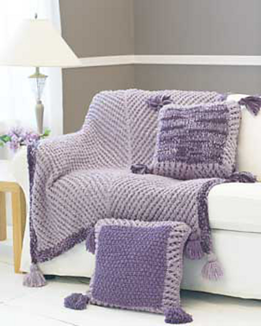 Chevron Afghan and Pillows 