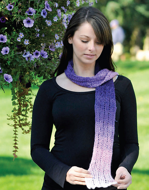Shaded Feather Openwork Scarf