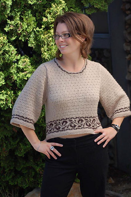 Ivey Border Cropped Sweater