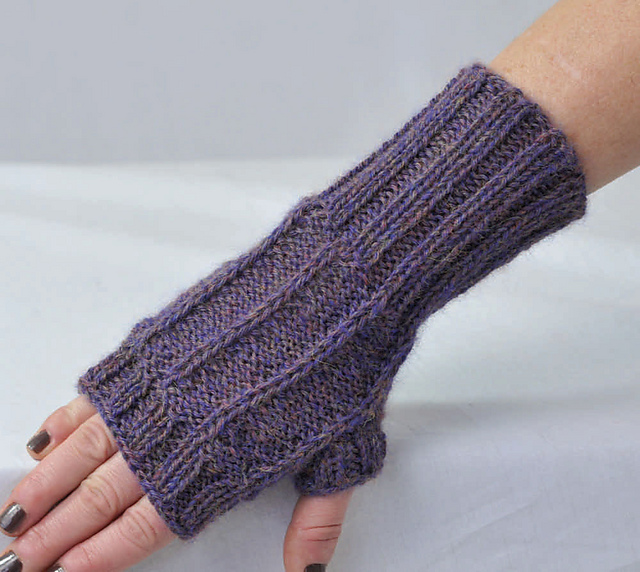 Slip Rib Fingerless Gloves