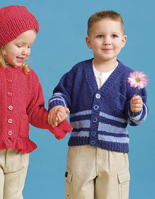 Kissing Cousins: Boy’s Striped V-Neck Cardigan
