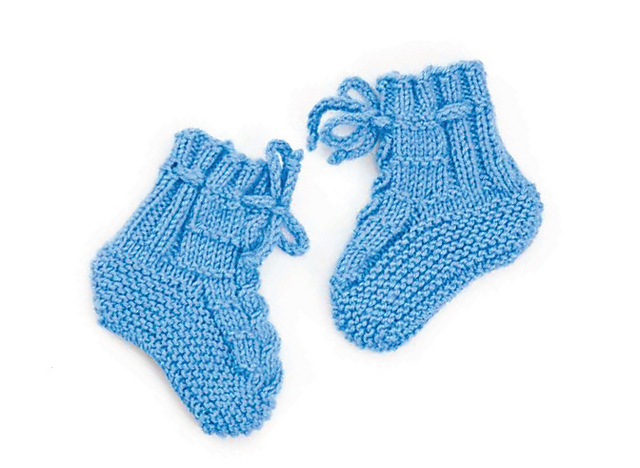 Baby Cable Layette: Booties