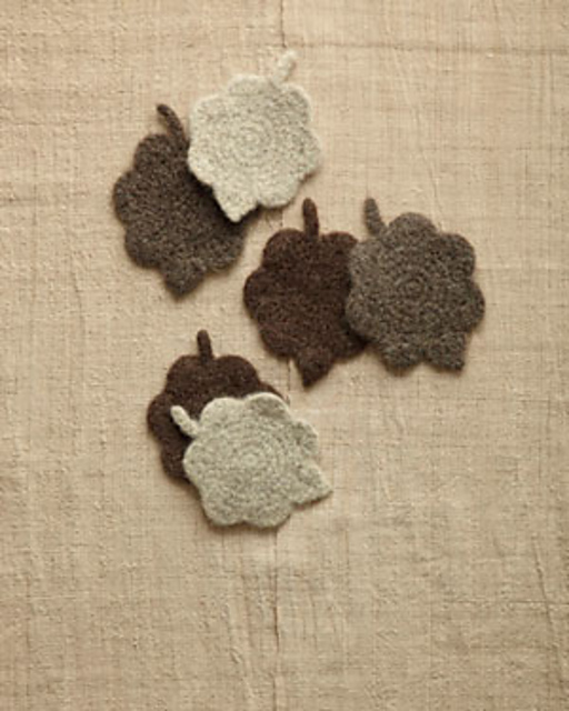 Felted Leaf Coasters