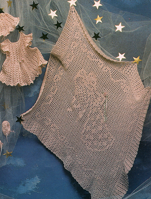 Celestial Angel Layette: Bib and Blanket