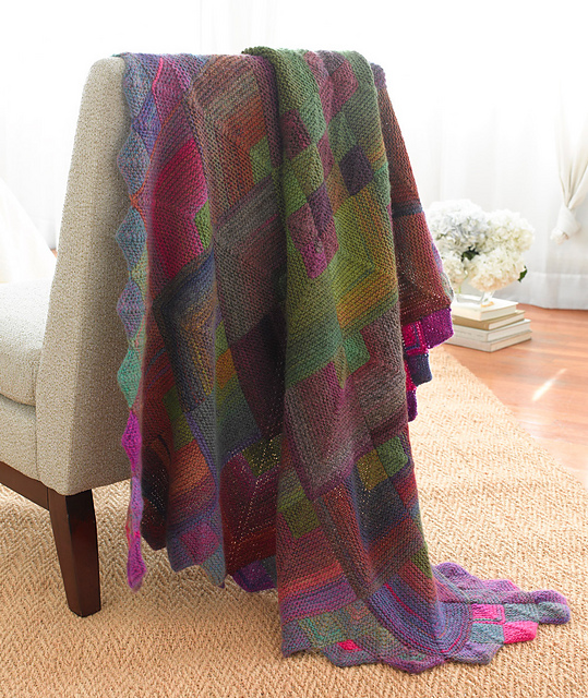 Mitered Squares Afghan #L10348