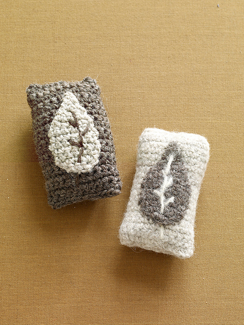 Felted Soap Cozy With Leaf