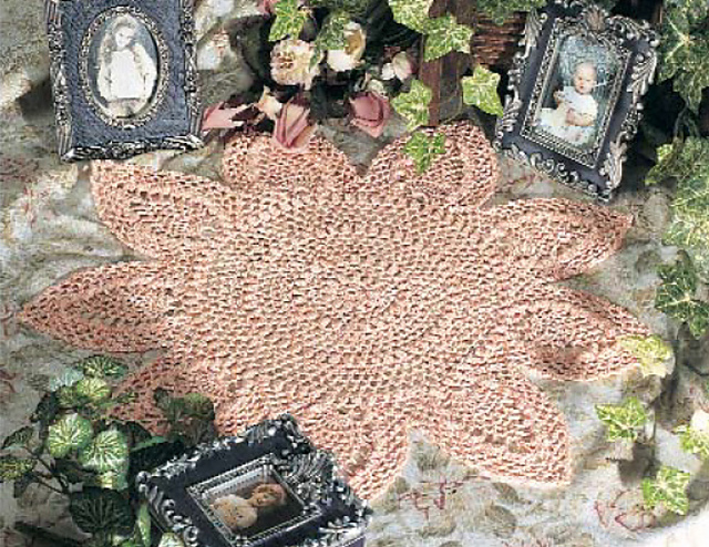 Peach Blossoms Doily