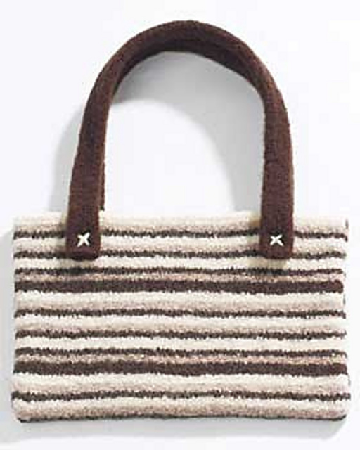 Felted Striped Bag