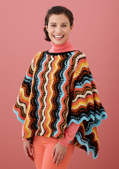Vertical Ripple Poncho