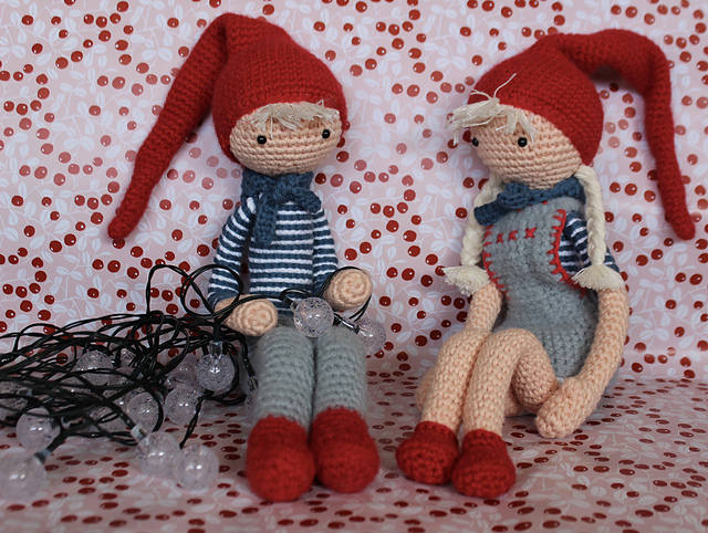 Christmas Elf (Nisse) Boy and Girl