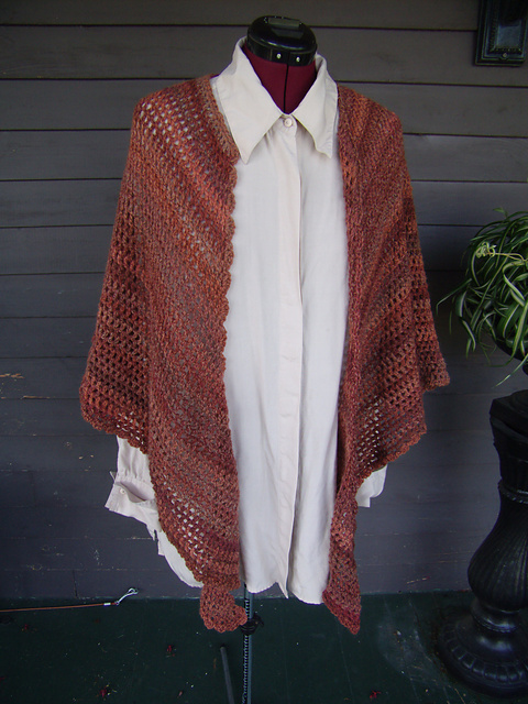 Copper Mesh  Wrap Shawl