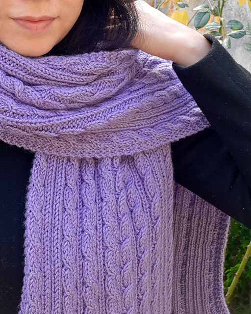 Amethyst Cable Scarf
