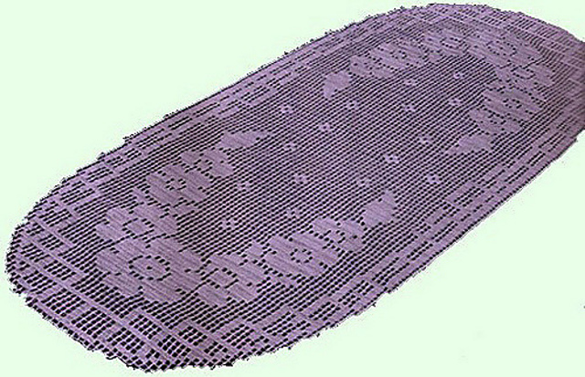 Venice Filet Centerpiece - Runner - Doily