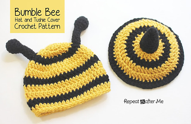 Bumble Bee Hat and Tushie Cover