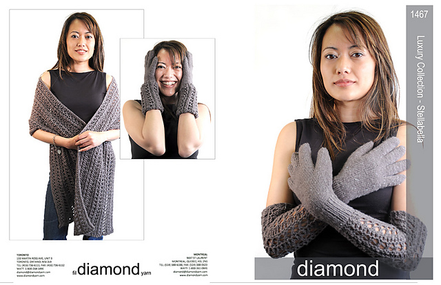 1467 Lacy stole and long cuffed gloves