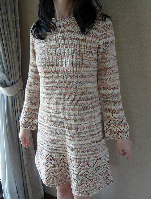 #1,2 Lace Dress in Natural or Fancy Yarn