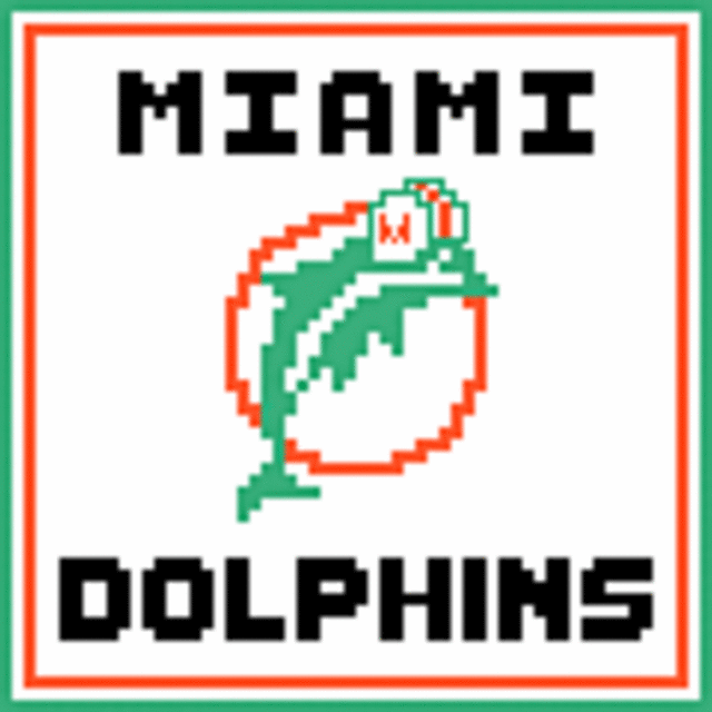Miami Dolphins Pillow / Latch Hook