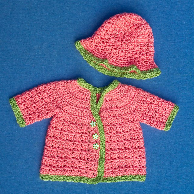 Happy Hollie Cardigan and Hat Set