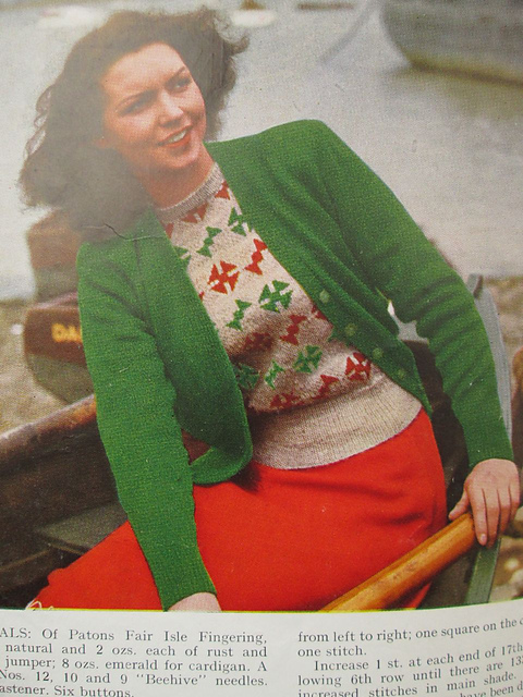 Twin Set for a Plump Youngster - Cardigan