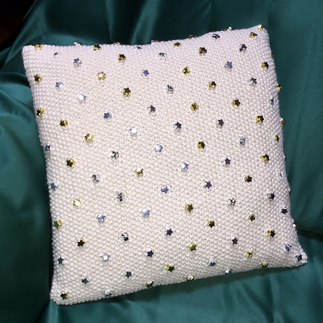 Shining Stars Beaded Pillow