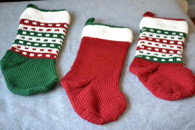 Plain or Fair Isle Christmas Stocking
