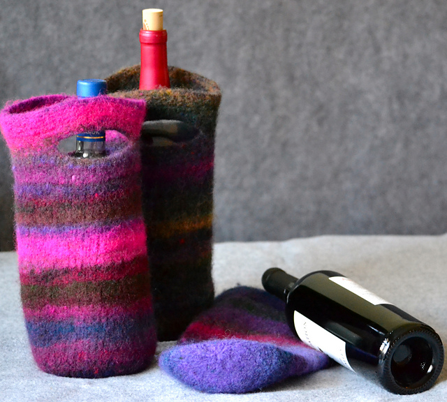 Felted Wine Carrier