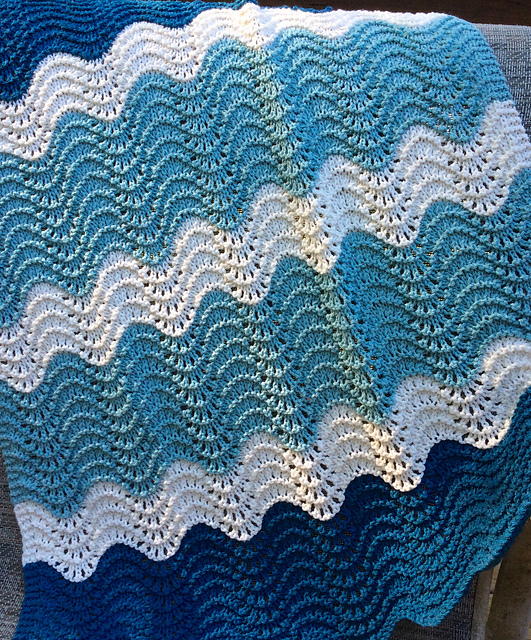 Beach Baby Blues Baby Blanket