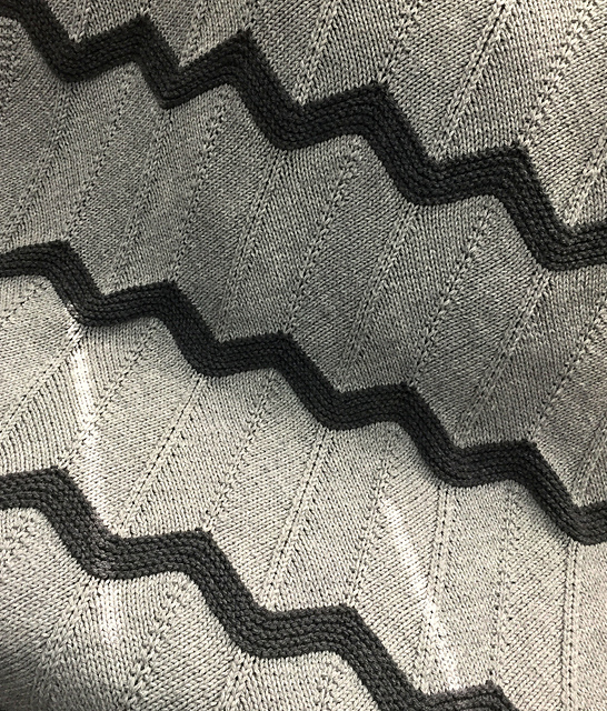 Simple Chevron Knitted Blanket
