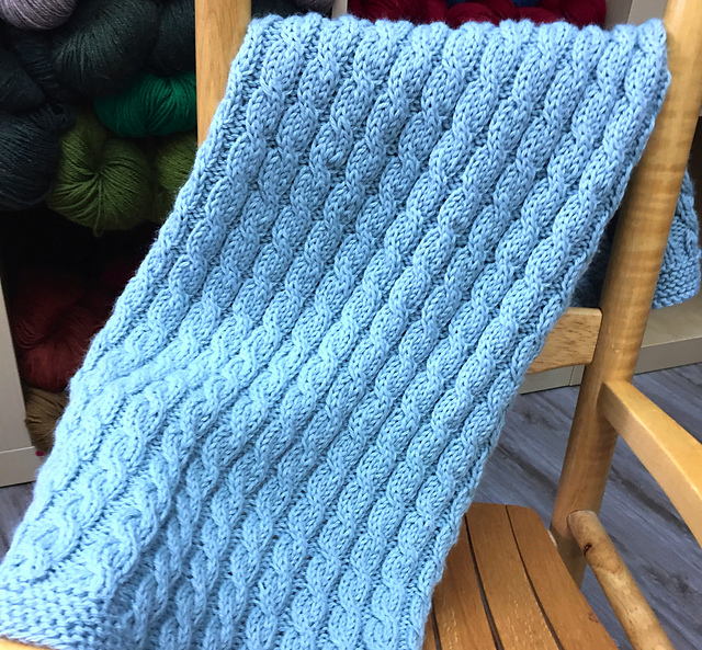 Ravelry: Simply Cabled Baby Blanket pattern by Michelle Kupfer