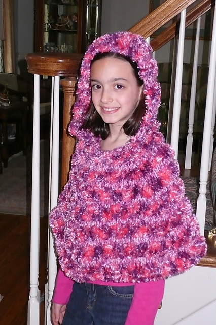 Knit Hooded Poncho