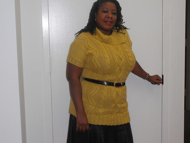 #17 Kurzarmrolli mit Zopfmuster aka Cool Wool Slipover