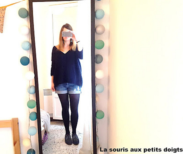 pull oversize bleu