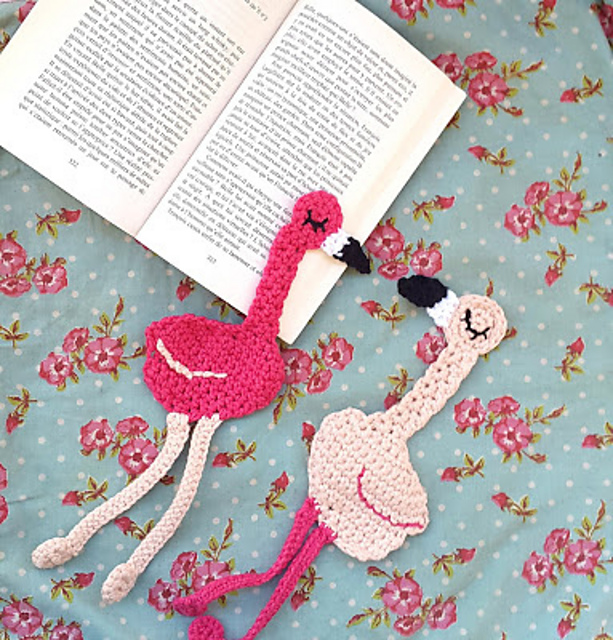 Marque-page flamingo