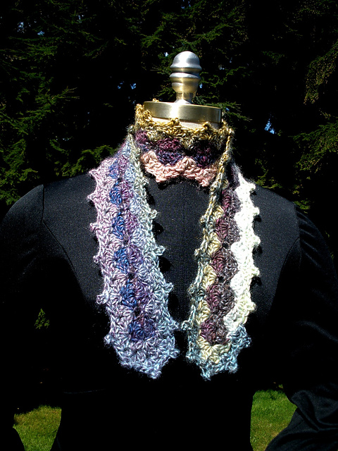 Shell Stitch Crocheted Scarf