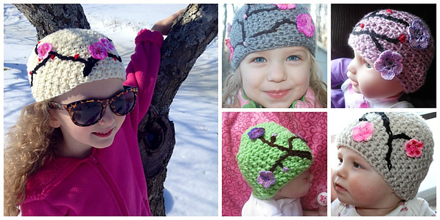 Charming Cherry Blossom Beanie
