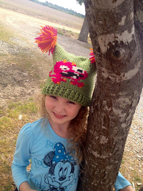 Googly Eyed Monster Graph Hat