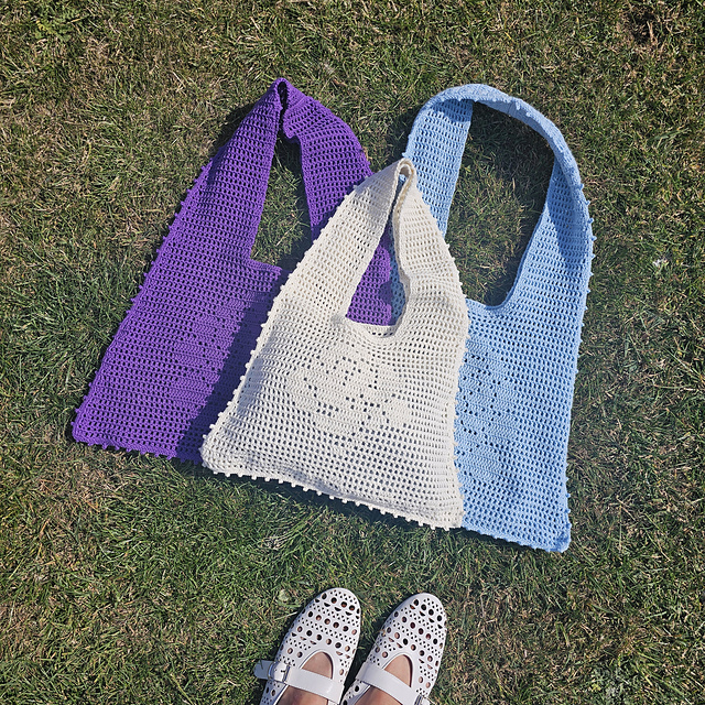 Coco Bindle Filet Crochet Tote Bag