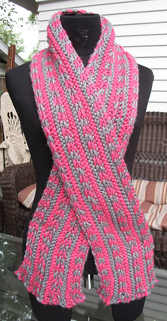 Twisted Float Side Knit Scarf